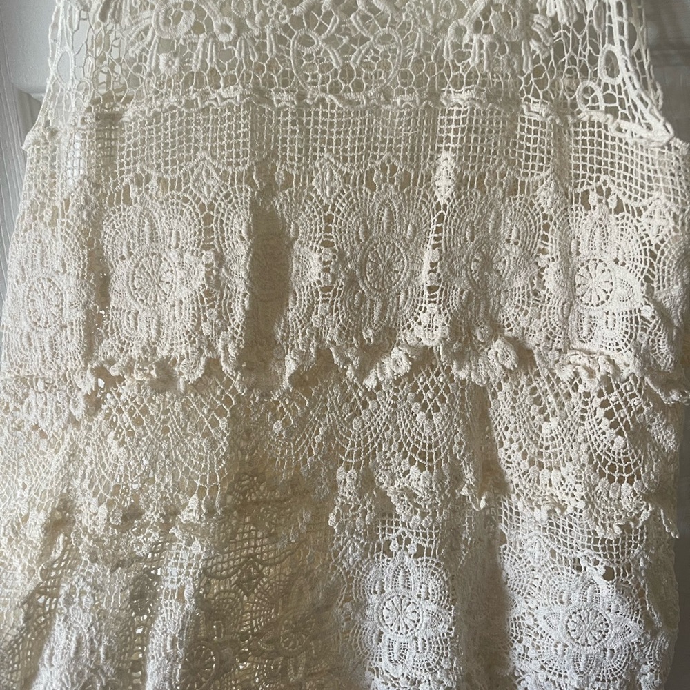 Free People Cream Crochet Top - Picture 4 of 4
